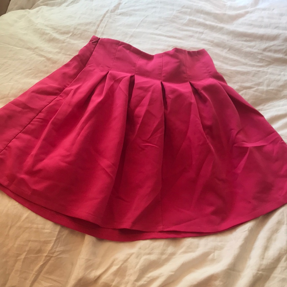 Hot Pink S/M Skater Skirt Tobi